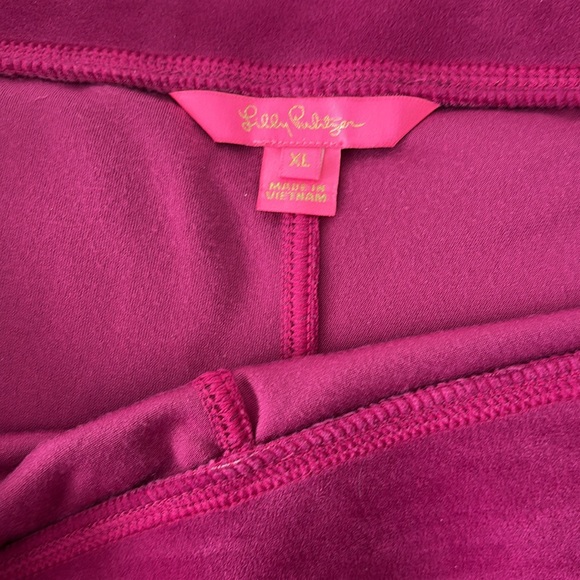 EUC Lilly Pulitzer Velour Pants Sz XL - Picture 3 of 4